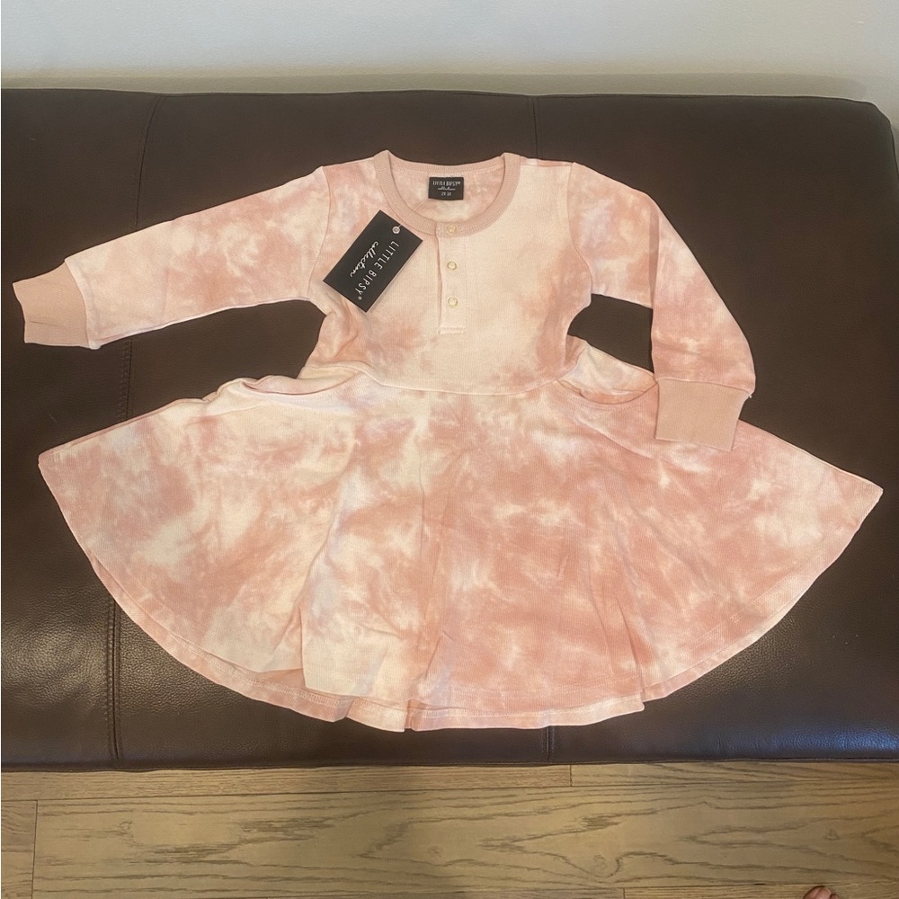 Little Bipsy Dress Blush Tie-Dye, Size 2T-3T NWT